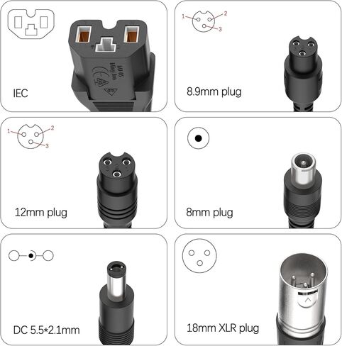 ETL معتمد 29.4V 2A سكوتر كهربائي وشاحن سريع لبطارية ليثيوم 24V 25.2V 7S، مقابس بديلة عالمية 7 في 1 لدراجة Gotrax/Jetson/Razor/Ninebot/Segway، إلخ in Kuwait
