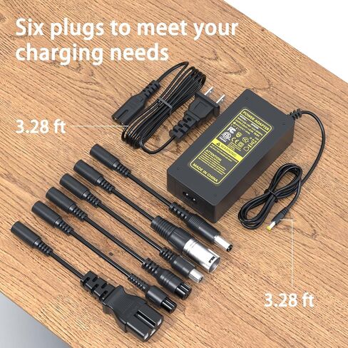 ETL معتمد 29.4V 2A سكوتر كهربائي وشاحن سريع لبطارية ليثيوم 24V 25.2V 7S، مقابس بديلة عالمية 7 في 1 لدراجة Gotrax/Jetson/Razor/Ninebot/Segway، إلخ in Kuwait