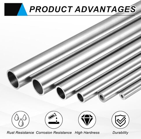 uxcell 304 Stainless Steel Tube, 6mm ID 12mm OD 305mm Length Round Seamless Straight Steel Metal Capillary Pipe Tubing for Industry DIY Projects in Saudi Arabia