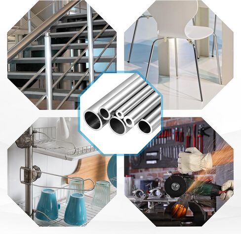 uxcell 304 Stainless Steel Tube, 6mm ID 12mm OD 305mm Length Round Seamless Straight Steel Metal Capillary Pipe Tubing for Industry DIY Projects in Saudi Arabia