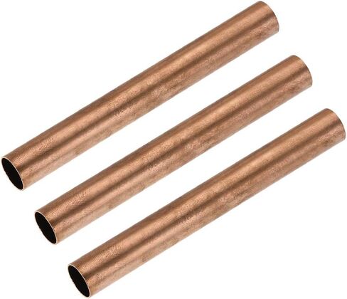 Copper Round Tube, 12mm OD 0.5mm Wall Thickness 100mm Length Straight Pipe Tubing 3 Pcs in Saudi Arabia