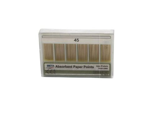 1 Box of 200 Absorbent Paper Points # 45 – Highly Absorbent, Color Coded, Quick and Easy to Use in Saudi Arabia