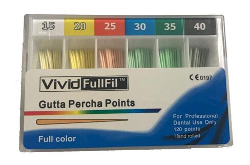 Vivid Fullfill - Full Color Gutta Percha Points - #15-40 .02 - Pack of 120 in Saudi Arabia