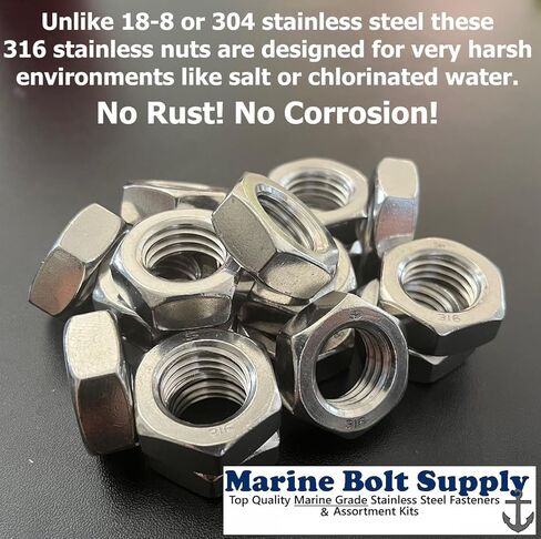 Type 316 Stainless Steel Thin, Jam Hex Nut Assortment Kit by Marine Bolt Supply in Saudi Arabia