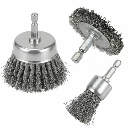 Carbon Steel Cup Brush, Wire Wheel Brush Attachment for Drills, Removes Rust, Corrosion & Grime on Metal Surfaces in Saudi Arabia