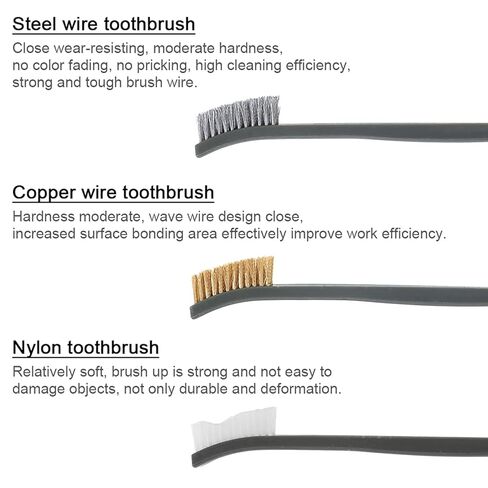 Mini Wire Brush Set, Paint and Dirt Remover, Cleaning Welding Slag and Rust, Handy Steel / Nylon / Brass Brush Suitable for Cleaning Paint / Dirt (9pcs) in Saudi Arabia