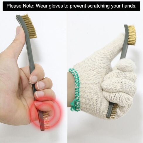 Mini Wire Brush Set, Paint and Dirt Remover, Cleaning Welding Slag and Rust, Handy Steel / Nylon / Brass Brush Suitable for Cleaning Paint / Dirt (9pcs) in Saudi Arabia