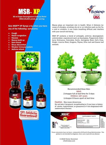 MSR XP-أقصى قوة مزيلة للاحتقان، والتهاب الحلق، وتخفيف الربو (60 مل، زجاجة واحدة) in Saudi Arabia