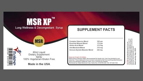 MSR XP-أقصى قوة مزيلة للاحتقان، والتهاب الحلق، وتخفيف الربو (60 مل، زجاجة واحدة) in Saudi Arabia