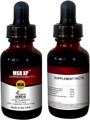 MSR XP-أقصى قوة مزيلة للاحتقان، والتهاب الحلق، وتخفيف الربو (60 مل، زجاجة واحدة) in Saudi Arabia
