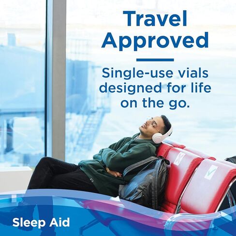 قارورة المساعدة على النوم للبالغين من كالمكو - مساعدة النوم أثناء الليل مع ديفينهيدرامين حمض الهيدروكلوريك 25 مجم، مساعد نوم سائل غير معتاد للبالغين، تساعدك على النوم بسرعة من أجل نوم أفضل، نكهة التوت المختلطة، 18 قطعة in Kuwait