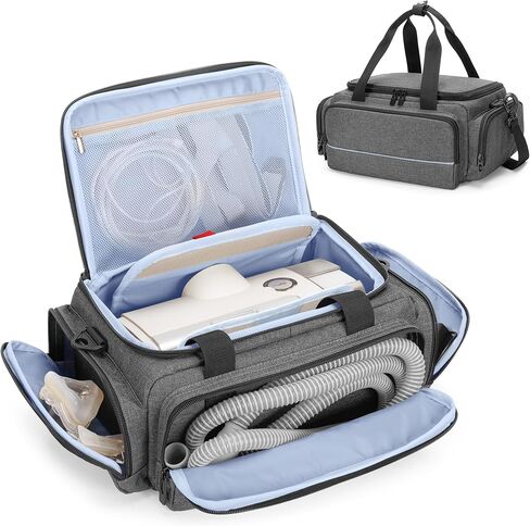 حقيبة السفر Curmio CPAP متوافقة مع Resmed Airsense 11 ، Airsense 10 ، Airsense 10 Elite ، Airstart 10 ، قضية حمل محمولة متوافقة مع Philips Dreamstation ، 3B Medical Luna G3 ، XT FIT ، Black in Saudi Arabia