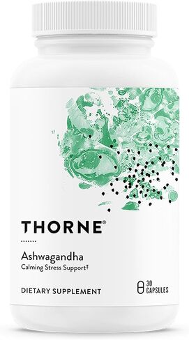 Thorne - Ashwagandha - Shoden شديدة التركيز - دعم الإجهاد المهدئ للنساء والرجال* - يدعم الطاقة أثناء النهار والوضوح العقلي ووظيفة المناعة المثلى* - 30 كبسولة in Saudi Arabia
