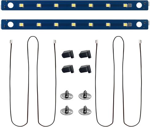 قطعتان من مصابيح LED AD5M مع أجزاء طباعة مبتكرة، التوصيل والتشغيل بدون تركيب مغناطيسي لـ Flashforge Adventurer 5M/5M Pro/AD5X، مجموعة مصابيح 24 فولت، 7 خرزات بيضاء باردة ساطعة ثلاثية الأبعاد مصباح شريط LED in Kuwait