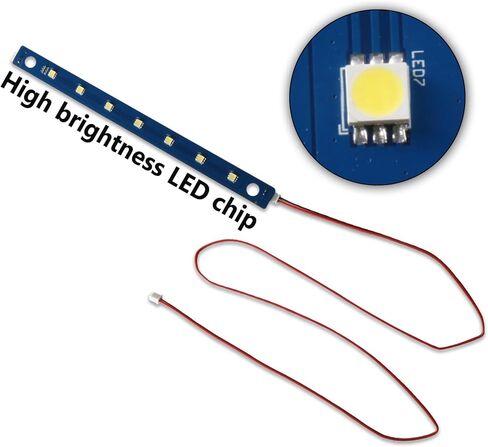 قطعتان من مصابيح LED AD5M مع أجزاء طباعة مبتكرة، التوصيل والتشغيل بدون تركيب مغناطيسي لـ Flashforge Adventurer 5M/5M Pro/AD5X، مجموعة مصابيح 24 فولت، 7 خرزات بيضاء باردة ساطعة ثلاثية الأبعاد مصباح شريط LED in Kuwait