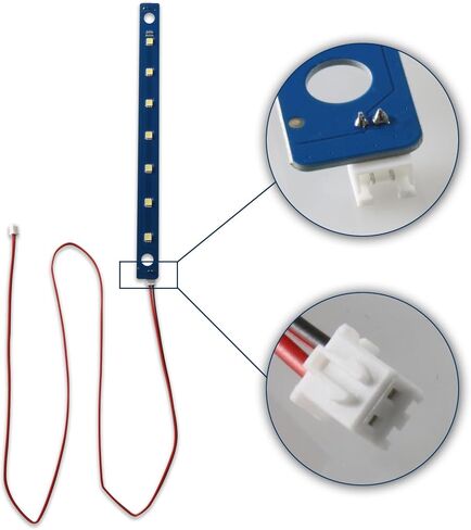 قطعتان من مصابيح LED AD5M مع أجزاء طباعة مبتكرة، التوصيل والتشغيل بدون تركيب مغناطيسي لـ Flashforge Adventurer 5M/5M Pro/AD5X، مجموعة مصابيح 24 فولت، 7 خرزات بيضاء باردة ساطعة ثلاثية الأبعاد مصباح شريط LED in Kuwait
