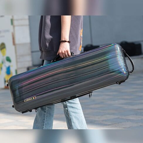 Christina VB90-44 Violin Case 4/4 Carbon Fiber Black Violin Bags with Back Strap Handle Hygrometer in Kuwait