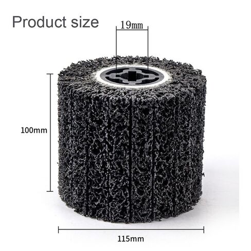 4Pcs Stripping Drum, 40 Grit Abrasive Drawing Wheel, 4.5" x 4" Surface Conditioning Tool Burnishing Wheel for for Metal Rust Paint and Coating Removal, Clean Descale, Welds Oxidation Removal in Kuwait