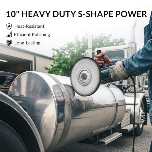 عجلة تلميع مجرى الهواء الدقيقة على شكل حرف S مقاس 10 بوصات مع محور خالٍ من الشفة مقاس 5/8 بوصة، وعجلات تلميع لمطحنة الزوايا، وعجلات تلميع لإنهاء المرآة على إطارات عجلات الشاحنات المصنوعة من الفولاذ المقاوم للصدأ المصنوعة من الألومنيوم in Kuwait