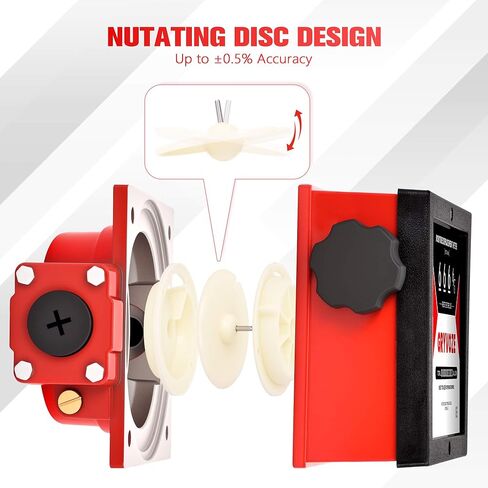 1 Inch Mechanical Fuel Flow Meter, 5–32 GPM Positive Displacement Fuel Pump Meter for Diesel, Gasoline & Oil, Industrial Grade, Gallon Totalizer Counter in Kuwait