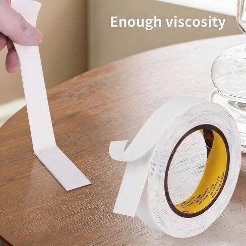 Double Sided Foam Tape,0.39 in x 16.5ft, Mounting Tape Heavy Duty, Removeable PE Foam Tape Strips, Strong Adhesive Tape for Paint Wall Picture Hanging Poster in Kuwait