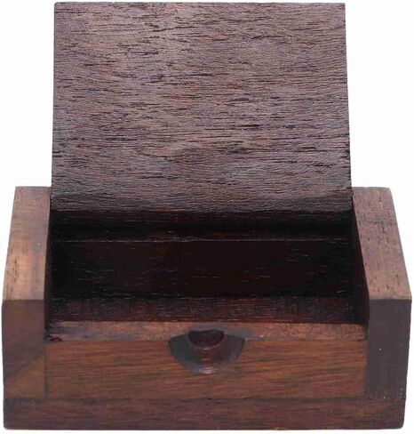 Wood Toothpick Holders, Mini Vintage Wooden Box Empty, Portable Decorative Box with Lid, 3.5×2.2 Inch for Coffee Table, Home, Hotel in Saudi Arabia