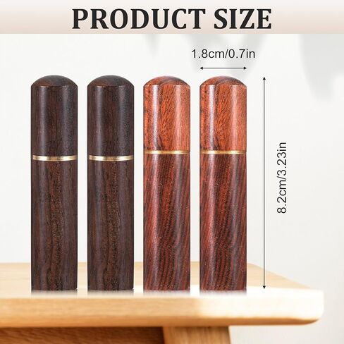 Larrel 4PCS Portable Wood Toothpick Holder, Mini Pocket Tooth Pick Box, Travel Portable Toothpick Dispenser Bucket for Storage Needle, Toothpicks, Ear Pick, Cotton Swab and Other Small Object in Saudi Arabia