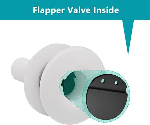 خرطوم مضخة آسن البحرية 3/4 بوصة مجموعة السباكة، 5 أقدام طويلة، أبيض مستقيم من خلال هال سكوبر صمام الزعنفة in Kuwait