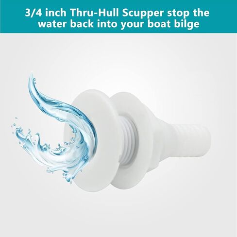 خرطوم مضخة آسن البحرية 3/4 بوصة مجموعة السباكة، 5 أقدام طويلة، أبيض مستقيم من خلال هال سكوبر صمام الزعنفة in Kuwait