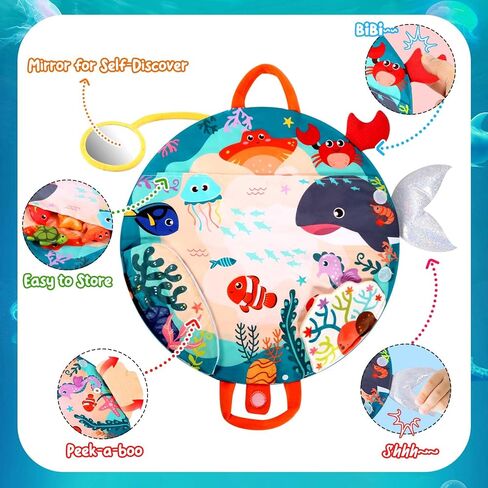 Montessori Toys لمدة 1-2 سنوات بوي Girl Gift- لعبة صيد القماش للأطفال الصغار مع أكواب التراص- عدد العد ، فرز الألوان ، تشكيل هدايا تلعب الطفل in Kuwait