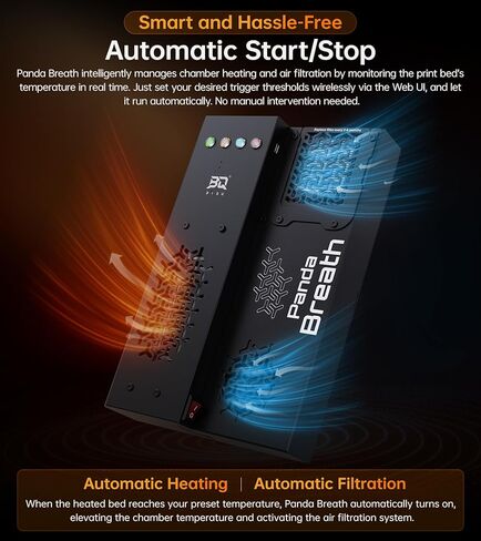 BIQU Panda Breath 3 in 1 Smart 3D Printer Chamber Heater + Air Filter + Filament Dryer for Bambu-Lab P1S P1P X1C A1, Snapmaker U1, Voron 3D Printers, Auto Start/Stop, Web/Button Control in Kuwait