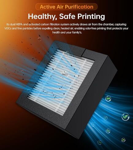 BIQU Panda Breath 3 in 1 Smart 3D Printer Chamber Heater + Air Filter + Filament Dryer for Bambu-Lab P1S P1P X1C A1, Snapmaker U1, Voron 3D Printers, Auto Start/Stop, Web/Button Control in Kuwait