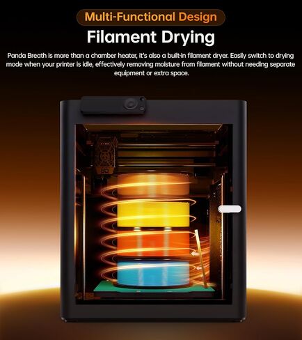 BIQU Panda Breath 3 in 1 Smart 3D Printer Chamber Heater + Air Filter + Filament Dryer for Bambu-Lab P1S P1P X1C A1, Snapmaker U1, Voron 3D Printers, Auto Start/Stop, Web/Button Control in Kuwait