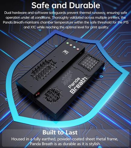 BIQU Panda Breath 3 in 1 Smart 3D Printer Chamber Heater + Air Filter + Filament Dryer for Bambu-Lab P1S P1P X1C A1, Snapmaker U1, Voron 3D Printers, Auto Start/Stop, Web/Button Control in Kuwait