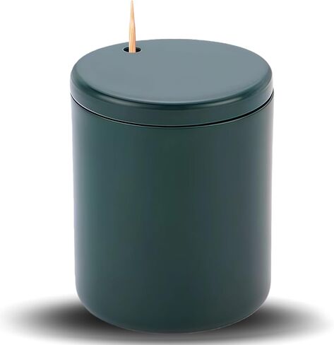Stainless Steel Toothpick Holder Dispenser - One-at-a-Time Hygienic Design, Holds 1000+ Picks, Dishwasher Safe & Fingerprint-Resistant Finish(With 540 Pieces Bamboo Round Toothpicks) -Black in Saudi Arabia
