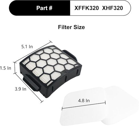 Replacement Filter for Shark LA802 Detect Pro Lift-Away ADV Bagless Upright Vacuum (2 HEPA Filter 4 Foam Filter 4 Felt Filter) in Saudi Arabia