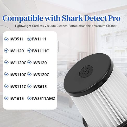 قطع غيار مرشحات IW3511 IW1111 متوافقة مع مكنسة كهربائية Shark IW3511 Detect Pro اللاسلكية ونظام IW1111 Detect Pro للتفريغ التلقائي، مجموعات مرفقة محمولة قابلة للغسل in Kuwait