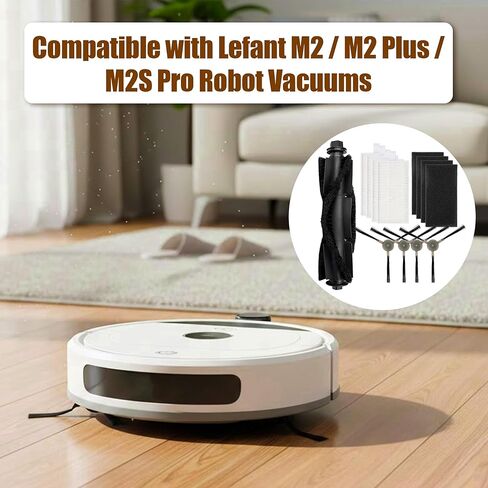 Replacement Parts Compatible with Lefant M2, M2 Plus, M2S Pro – Robot Vacuum Accessories with Main Roller, Side Brushes, HEPA Filter, Complete Maintenance Kit in Kuwait