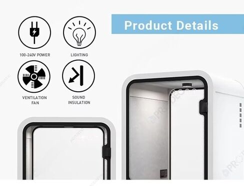 Soundproof Office Pod Booth, Quiet Meeting Pod Portable Modular Privacy Booth for Phone Calling Telephone Booth for Drums and Vocal Recording in Saudi Arabia