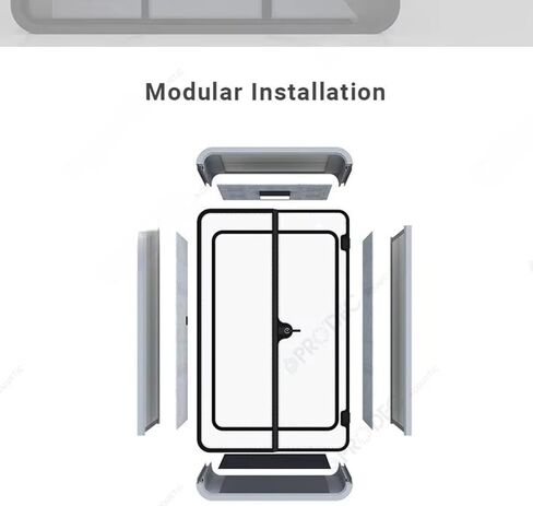 حجرة عزل الصوت المحمولة، حجرة الاجتماعات الهادئة مع لوحات صوتية، مكتب عازل للصوت لتسجيل الصوت، الغناء، العمل عن بعد in Kuwait
