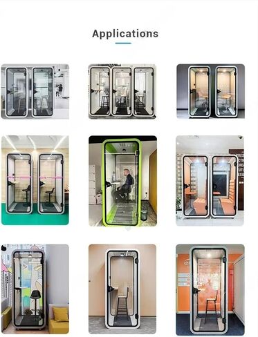 حجرة عزل الصوت المحمولة، حجرة الاجتماعات الهادئة مع لوحات صوتية، مكتب عازل للصوت لتسجيل الصوت، الغناء، العمل عن بعد in Kuwait