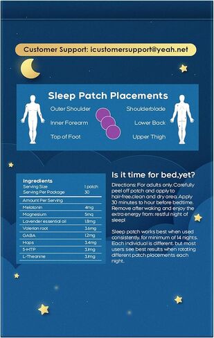 Sleep Patches, 30 Pack Upgraded Deep Sleep Patches for Adults, All Natural Deep Patch, for Men and Women, Highly Breathable and Suitable for Hot Weather，Easy to Use That Last All Night in Kuwait