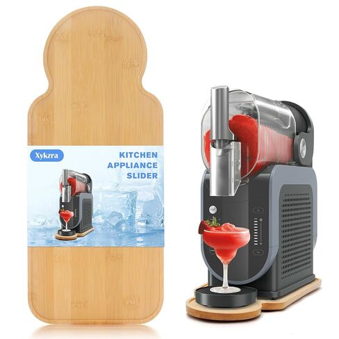 حصيرة شريط التمرير لـ Ninja Slushie Machine FS301 - لوحة انزلاق الخيزران متوافقة مع صانع المشروبات المتجمد Ninja ، Appliance Slider لإكسسوارات Ninja Slushy ، لمكتب المطبخ المنزلي ، الأسود in Kuwait