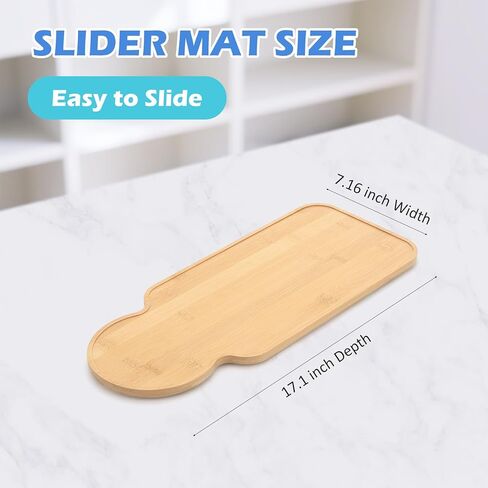 حصيرة شريط التمرير لـ Ninja Slushie Machine FS301 - لوحة انزلاق الخيزران متوافقة مع صانع المشروبات المتجمد Ninja ، Appliance Slider لإكسسوارات Ninja Slushy ، لمكتب المطبخ المنزلي ، الأسود in Kuwait