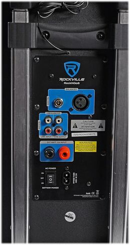 Rockville ROCKnGo 8" 360W Portable PA Speaker, Bluetooth, Wireless Mic, USB, TF, FM Radio, Rechargeable Battery, for Karaoke and Outdoor Events in Kuwait