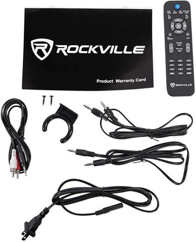 Rockville ROCKnGo 8" 360W Portable PA Speaker, Bluetooth, Wireless Mic, USB, TF, FM Radio, Rechargeable Battery, for Karaoke and Outdoor Events in Kuwait