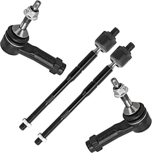محور ديترويت - قضبان التعادل الأمامية لـ Hyundai 2006-2008 Sonata ، 2006-2007 Azera ، inner & tie rod نهايات بديل - مجموعة 4pc in Kuwait