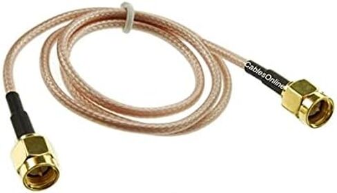 CablesOnline، كابل SMA ذكر 18 بوصة إلى SMA ذكر مطلي بالذهب RG316 كبل RF منخفض الخسارة، RF-MC101H in Saudi Arabia