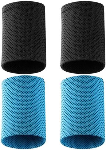 Cooling Wristbands for Sports Ice Silk Wrist Guards Breathable Summer Wrist Covers Sweat Absorbing Running Gym Unisex in Saudi Arabia