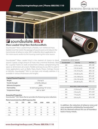Soundsulate™ الجيل القادم، 1 رطل. لفة حاجز عازل للصوت من الفينيل (MLV) محملة بكميات كبيرة، حجب الضوضاء الممتاز للجدران والأسقف والمسارح المنزلية والسيارات. شاهد جميع الخيارات. in Kuwait